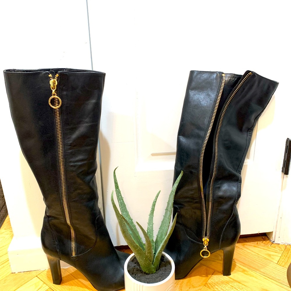 INC International Concepts Women Size 10 Leather Knee High Boots.